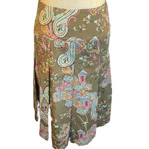💰5 For $40/ STEILMANN FLORAL PAISLEY PLEATED SKIRT (SZ. 4) (EUC)